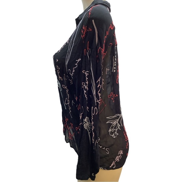 AllSaints Kyra Graffiti Size Small Blouse - Preloved - Picture 4 of 5